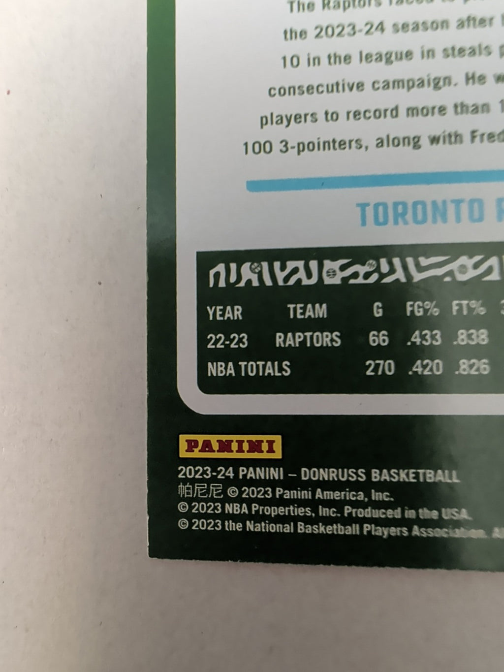 2023-24 Panini Donruss Gary Trent Jr. #144 Toronto Raptors Base Card | Good