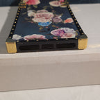 Luxury Trunk Rose Phone Case Gold Rivet Retro Cover
