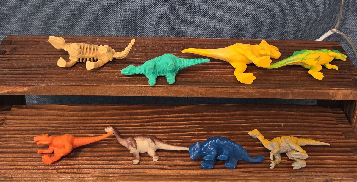 Mini Plastic Dinosaur Figure Lot 8 Prehistoric Toys