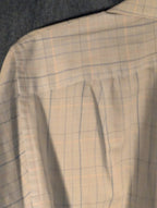 Van Heusen Wrinkle Free Broadcloth Dress Shirt Men's 16 (34/35) Light Blue Plaid