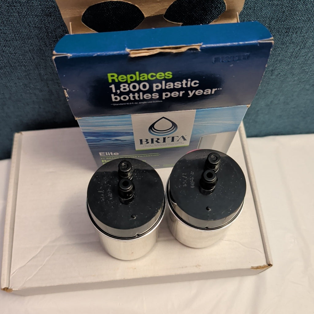 Brita Faucet Elite Chrome Replacement Filter 2-Pack Removes 99% Lead New FR-200