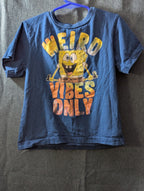 Nickelodeon SpongeBob SquarePants Shirt Boys Size 6 Weird Vibes Only Blue Tee