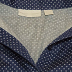 New York & Company Blouse Blue Polka Dot Button Down Office Wear Used Size L