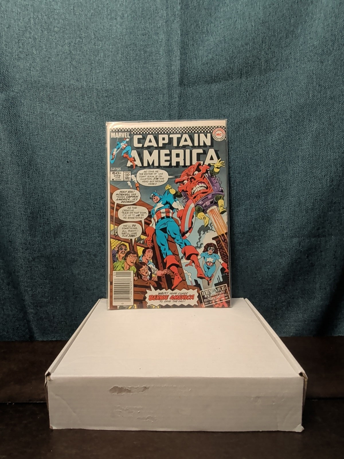 Captain America #289 1984 Newsstand Bernie America Assistant Editors Month Good