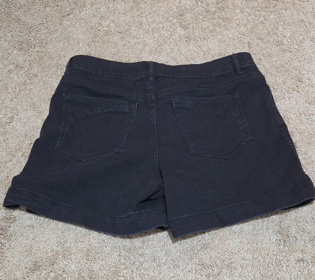d.jeans High Waist Shorts Black Repreve Stretch Denim Modern Preowned Size 12
