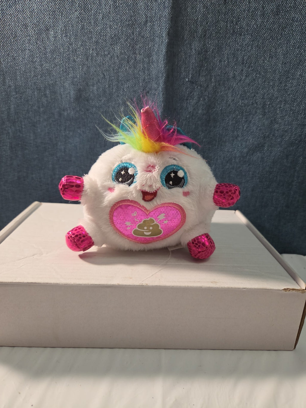 ZURU Rainbocorn Sparkle Heart 4" Plush Bowberry Bunnycorn Poop Emoji
