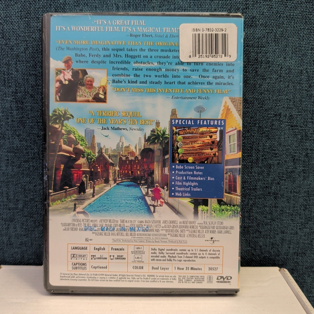 Babe Pig in the City DVD NEW Sealed Universal Kids Family Classic George Miller