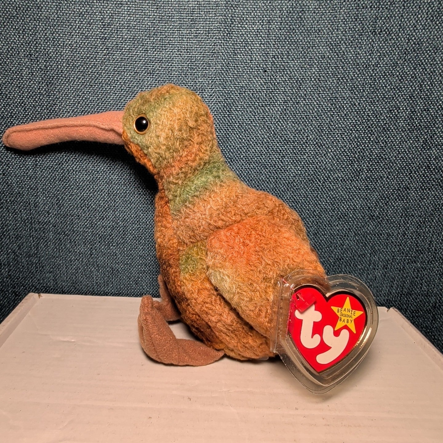 Beak Ty Beanie Baby 1998 Retired Kiwi Bird with Tag Protector Vintage Retired