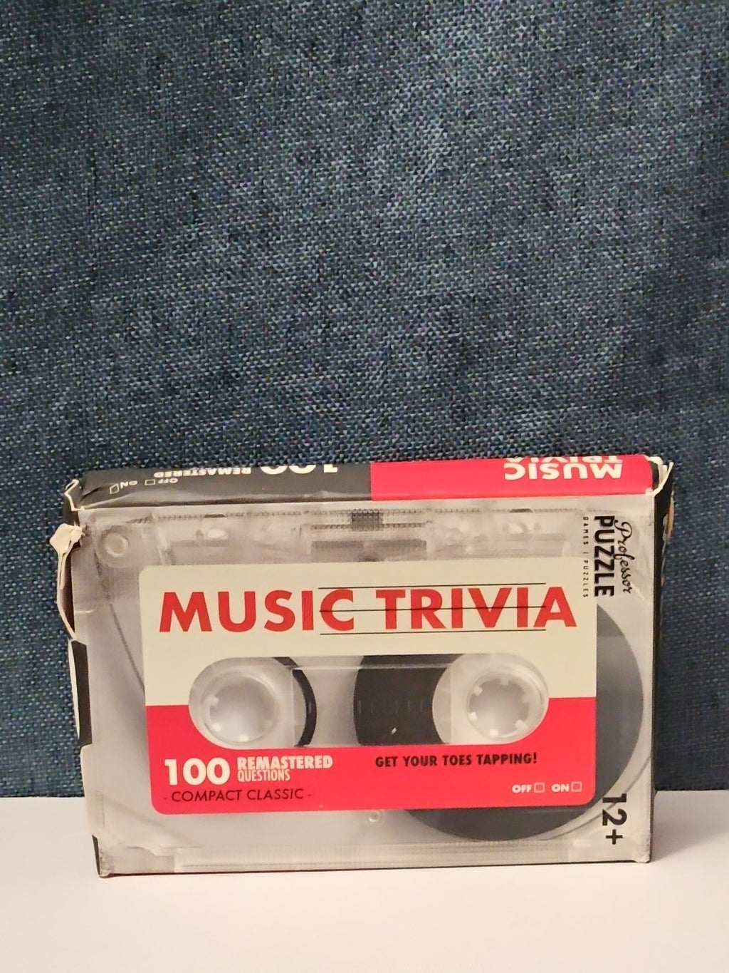 Professor Puzzle Music Trivia Game | Retro Cassette Tape Design | 100 Questions
