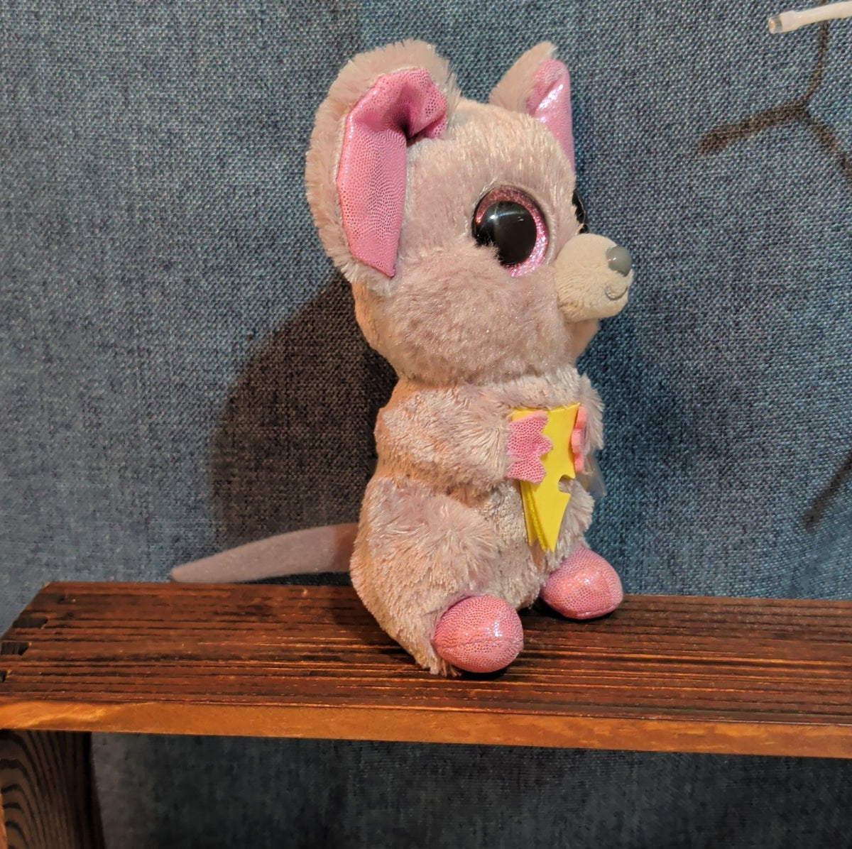 Ty Beanie Boos Squeaker Mouse 6" Plush Sparkle Cheese Kidcore
