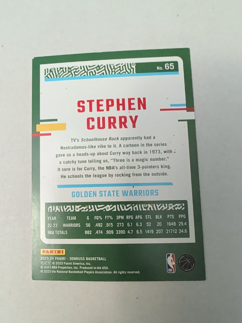2023-24 Panini Donruss - Stephen Curry #65