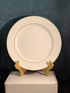 Home Essentials China Dinner Plate White with Gold Rim Individual Replacement