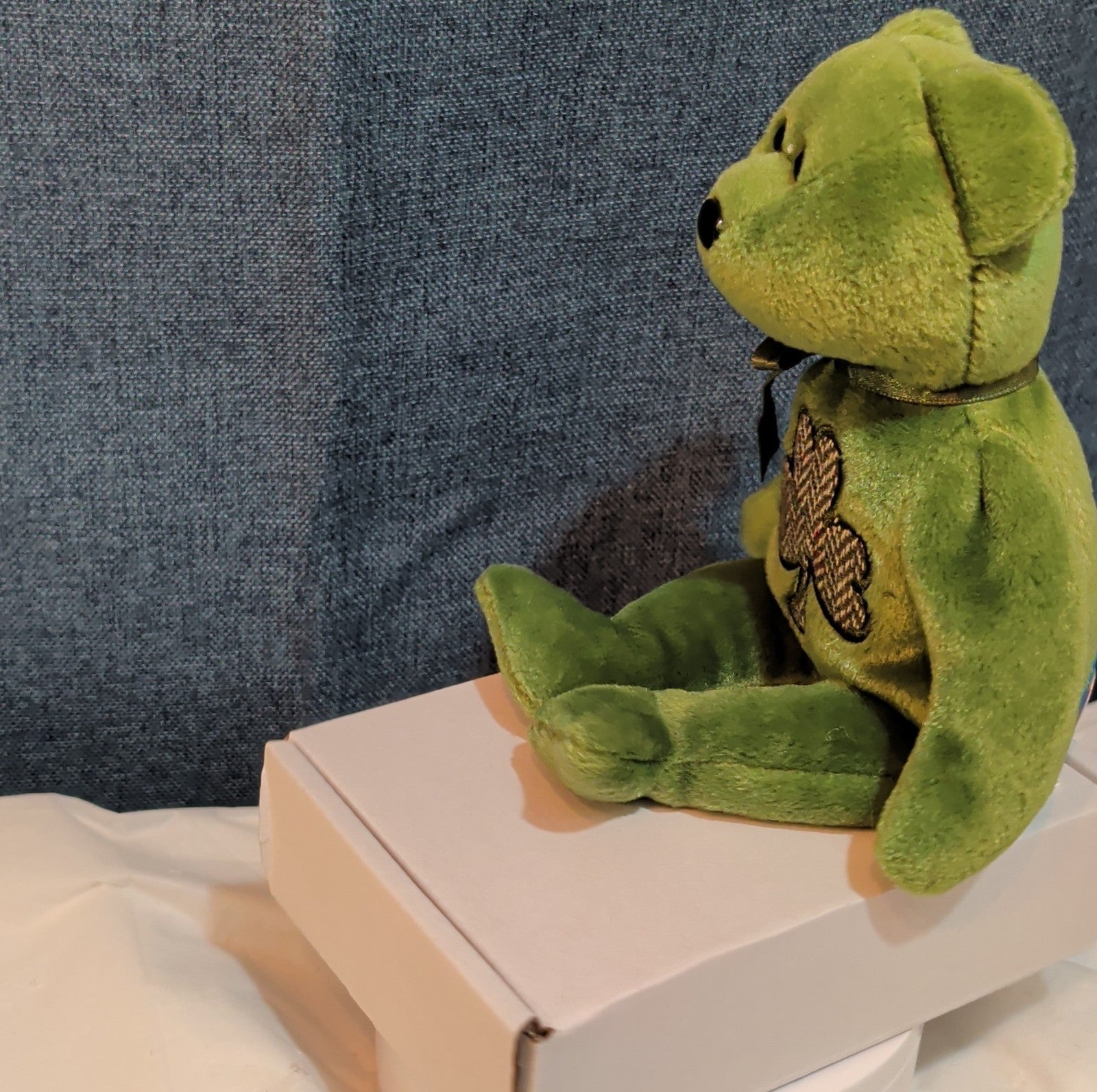 Ty Beanie Baby 2.0 Luckier the Irish Bear Green Shamrock 8" Plush