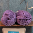 Herrschners Afghan Yarn 2 Ply Grape Purple Acrylic 2 Skein Lot