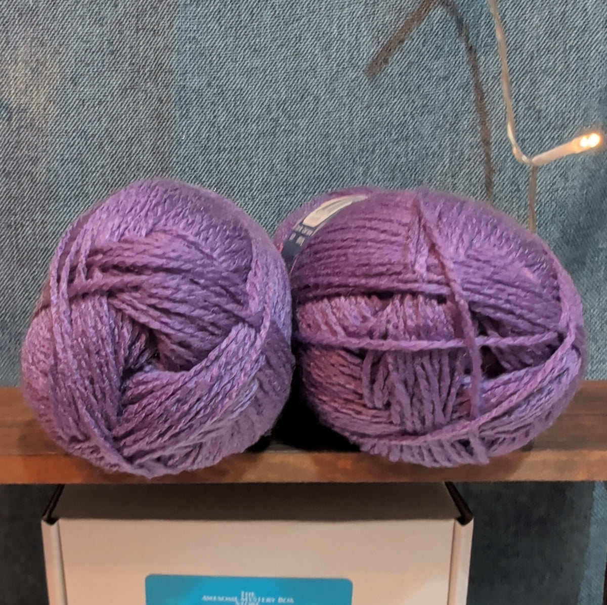 Herrschners Afghan Yarn 2 Ply Grape Purple Acrylic 2 Skein Lot
