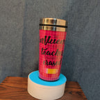 Teacher Appreciation Travel Tumbler 20oz Pink Hot Cold Cup with Lid