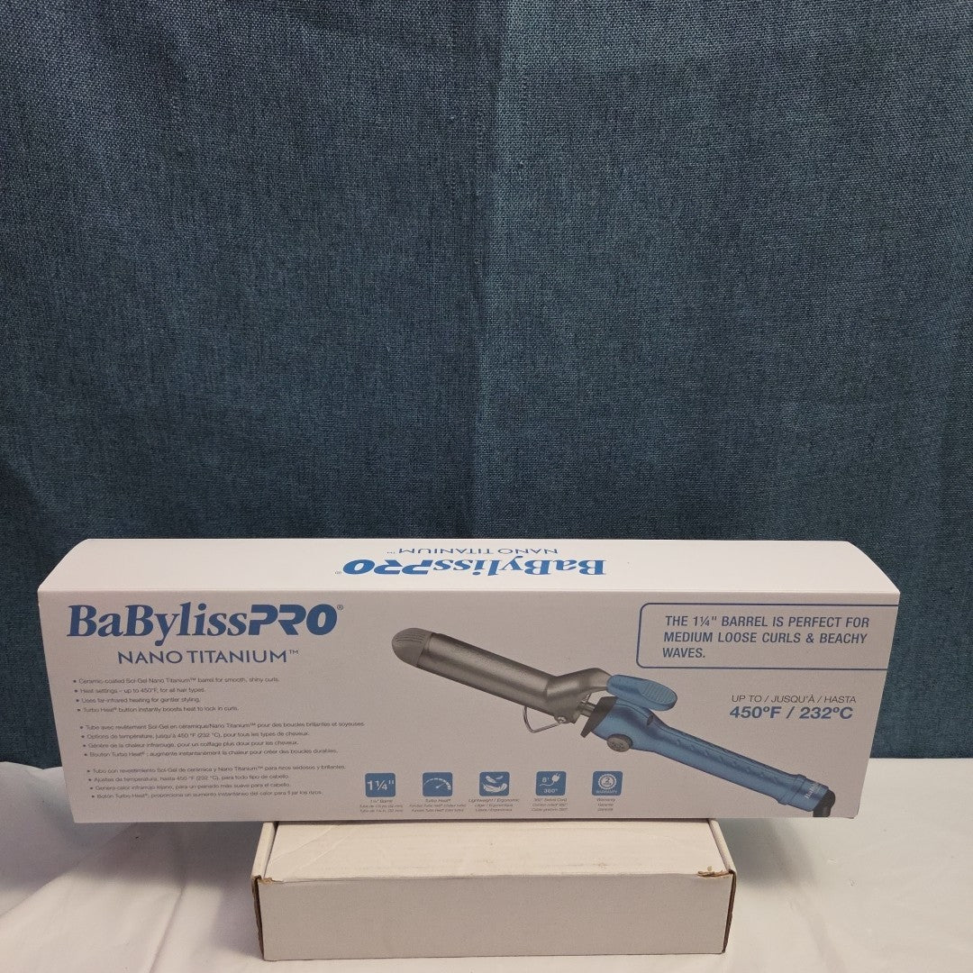 BaBylissPRO Nano Titanium 1.25" Curling Iron BNT125S New Open Box Professional