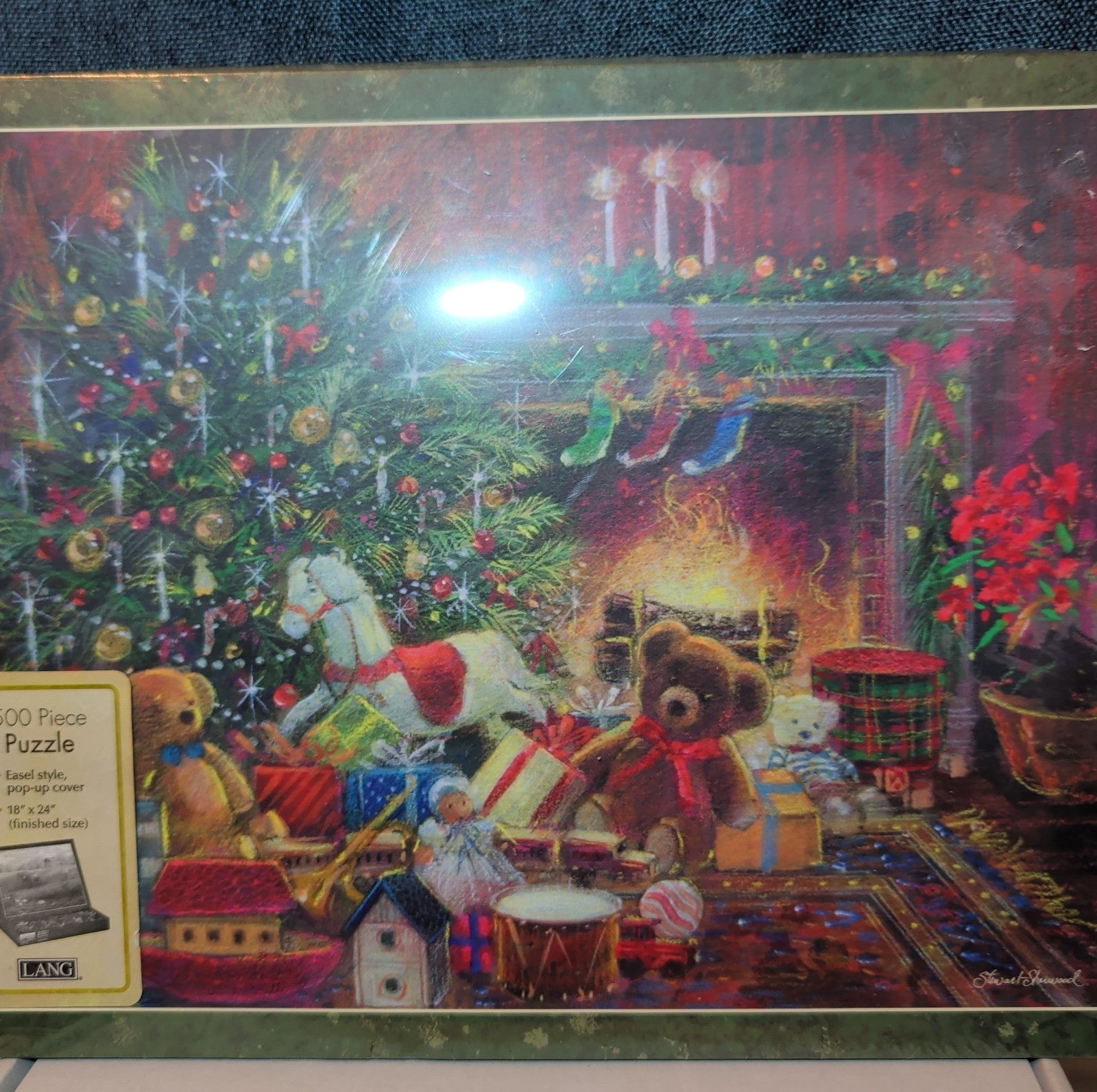 Vintage Lang Christmas Puzzle 500 pc Factory Sealed New Pop Up Easel Box 1982