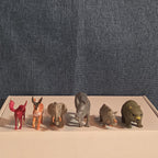 Plastic Animal Figures Toy Lot 24pc Safari Farm Zoo Animals