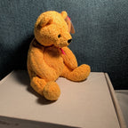 Ty Beanie Baby POOPSIE THE BEAR | 2001 Retired MWMT | Vintage Yellow Teddy Bear