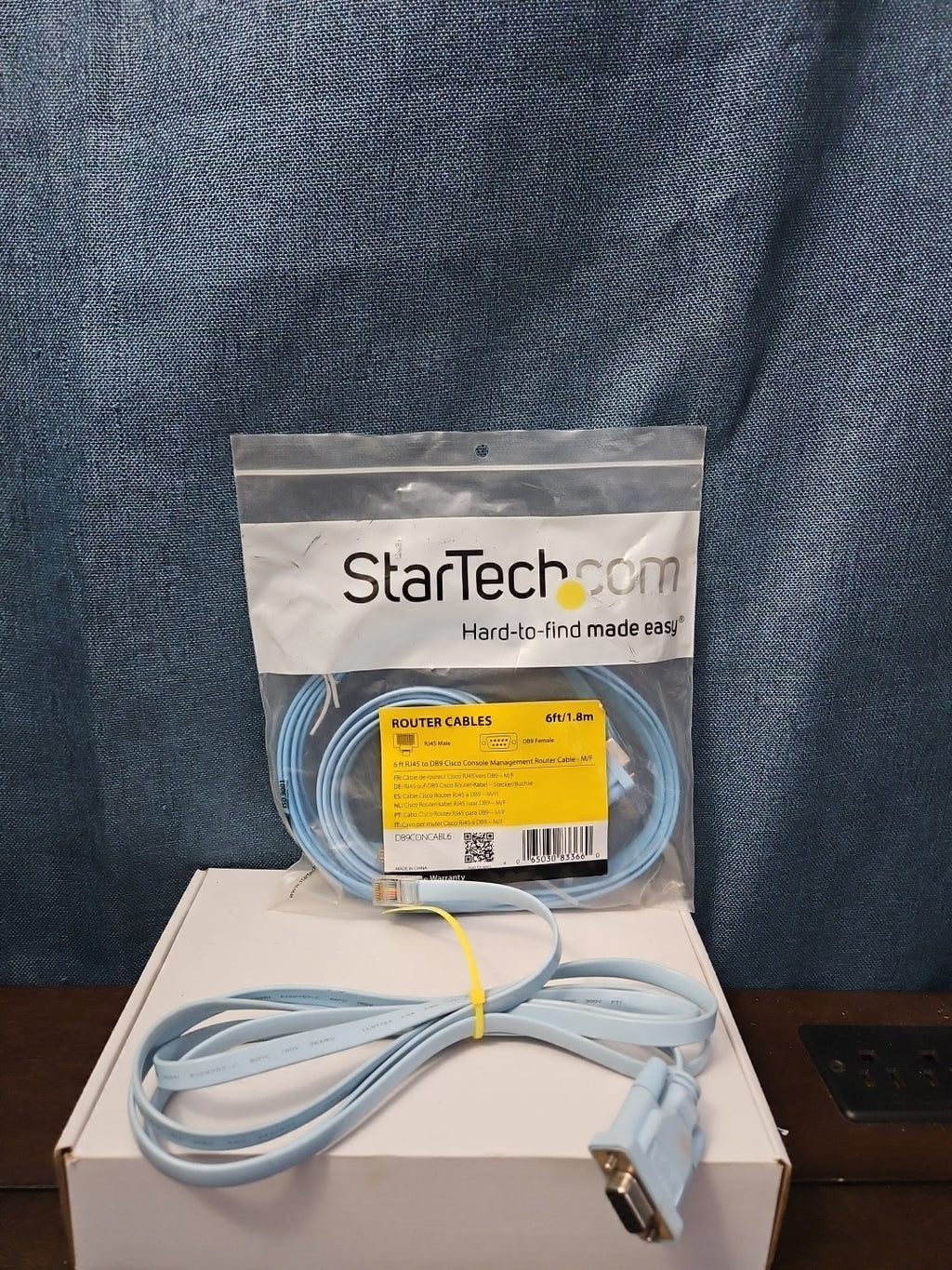 StarTech Cisco Console Cable 6ft | DB9 to RJ45 Management Router Switch | Blue