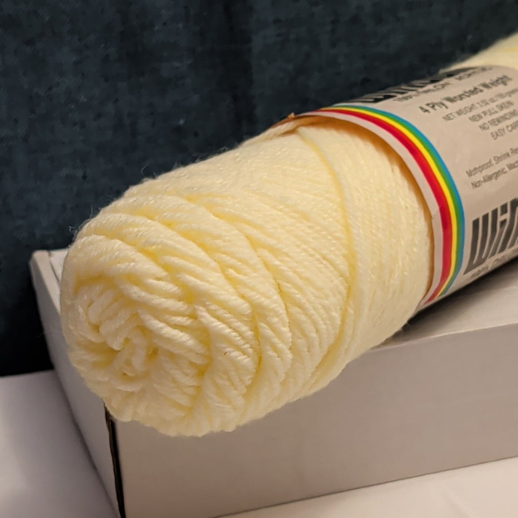 Vintage Wintuk Yarn 100% Orlon Acrylic Fisherman Cream 4-Ply Worsted Weight NOS