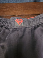 DC Comics Superman Boys Athletic Shorts Size S 6/7 Grey Red Mesh Gym Shorts