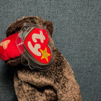 Cheeks Ty Beanie Baby 1999 Retired Baboon Monkey with Tag Protector NEW