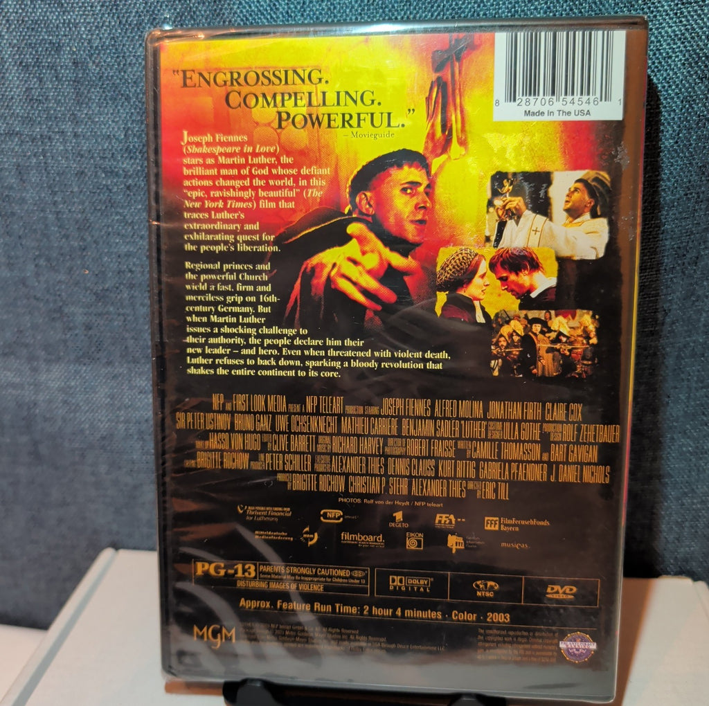 Luther DVD MGM Joseph Fiennes Christian History 2003 New Sealed 828706545461