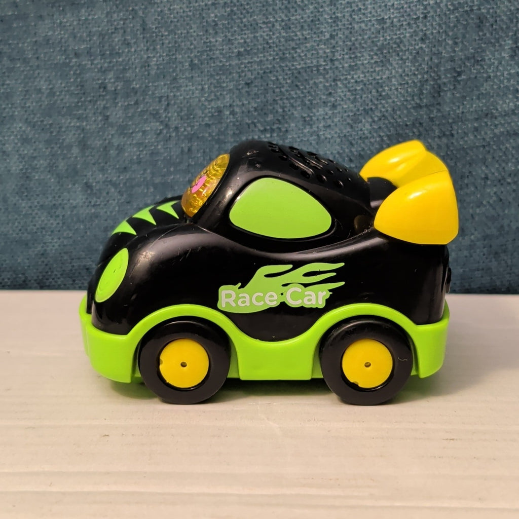 VTech Go! Go! Smart Wheels Race Car | Black & Green | Lights & Sounds SmartPoint