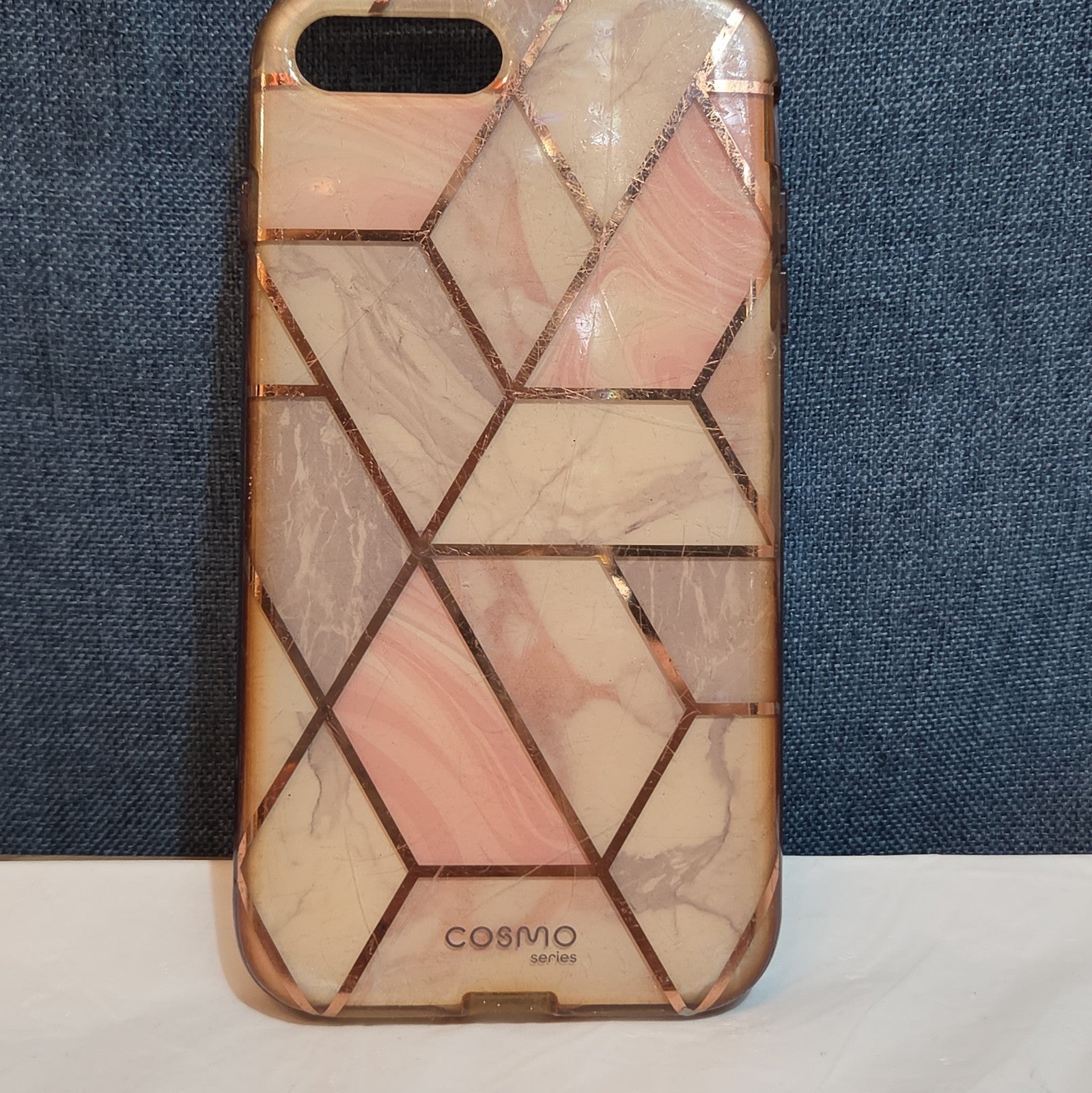 i-Blason Cosmo iPhone 7 Plus 8 Plus Case Pink Marble Rose Gold