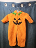 Hyde & Eek Baby Pumpkin Costume 12 Months Plush Zip Up Jack O Lantern Hooded