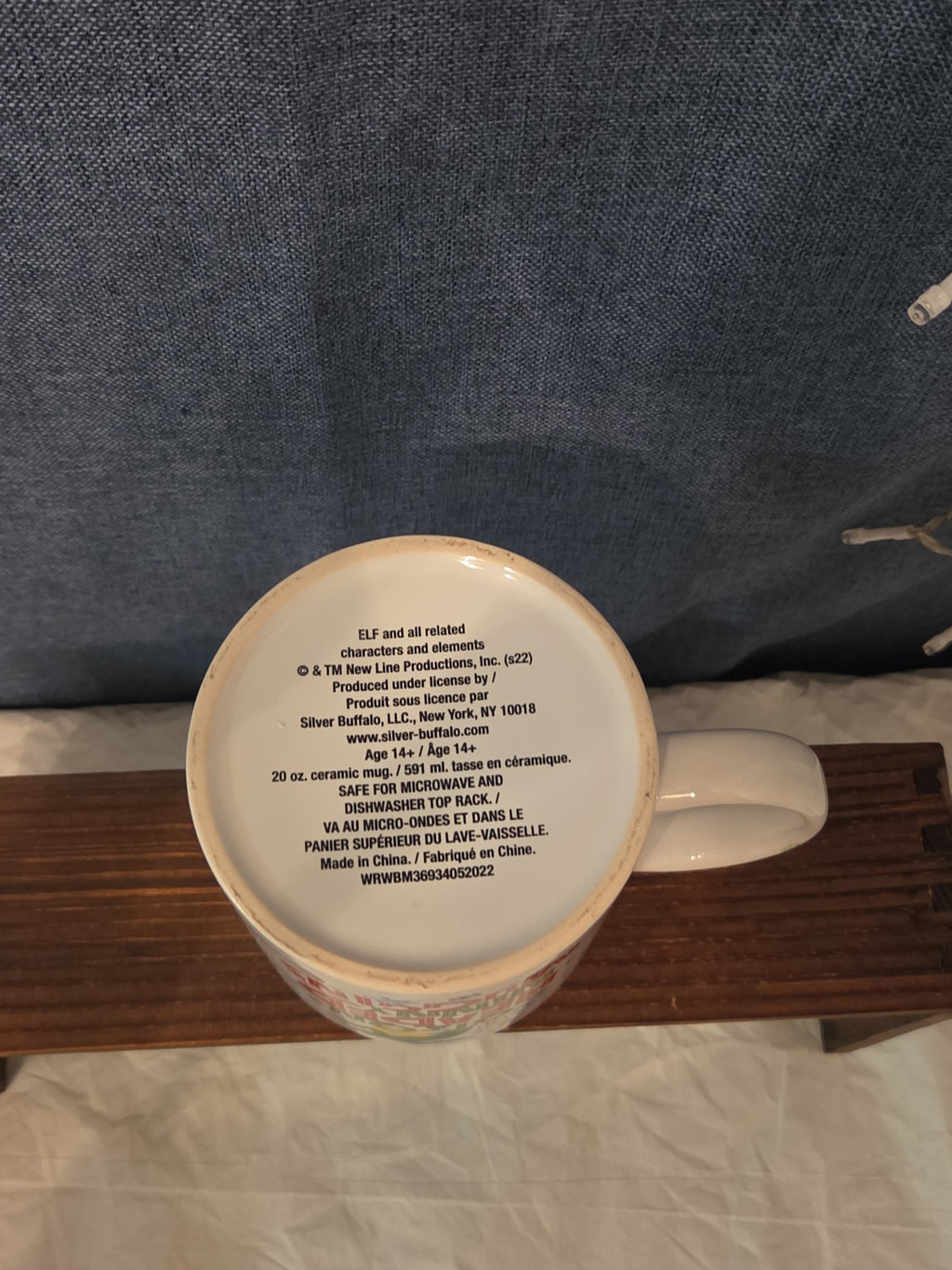 ELF Christmas Movie Ceramic Coffee Mug I'm a Cotton-Headed Ninny-Muggins 20 oz