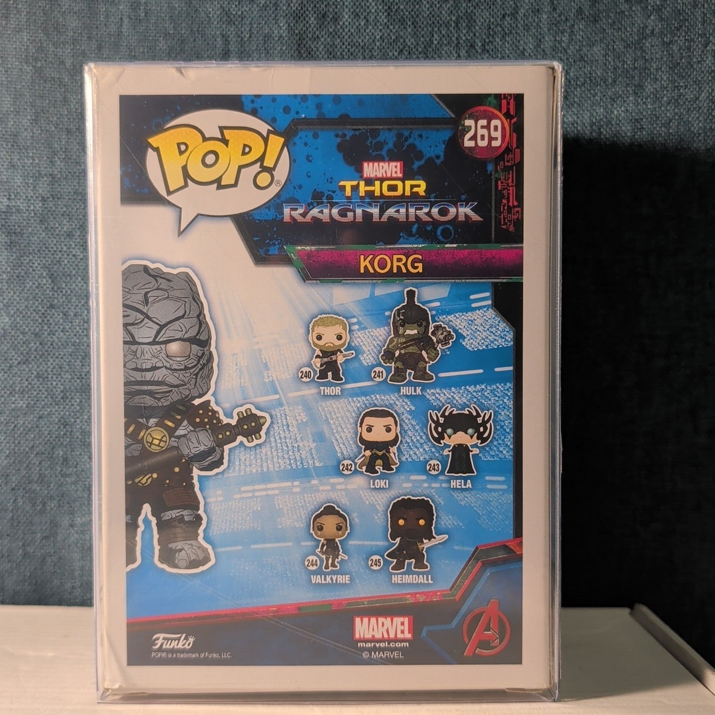 Funko Pop Korg #269 Marvel Thor Ragnarok Vaulted Vinyl Figure In Box 