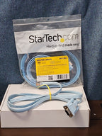 StarTech Cisco Console Cable 6ft | DB9 to RJ45 Management Router Switch | Blue