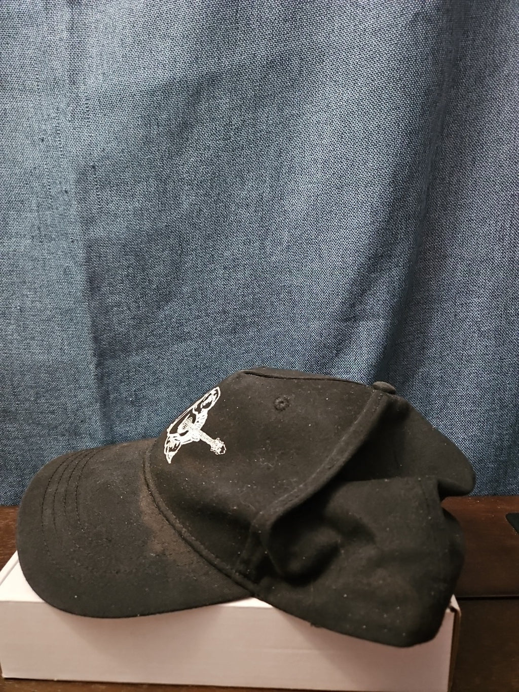 True Religion Hat Black Baseball Cap Buddha Design Adjustable Snapback Mens