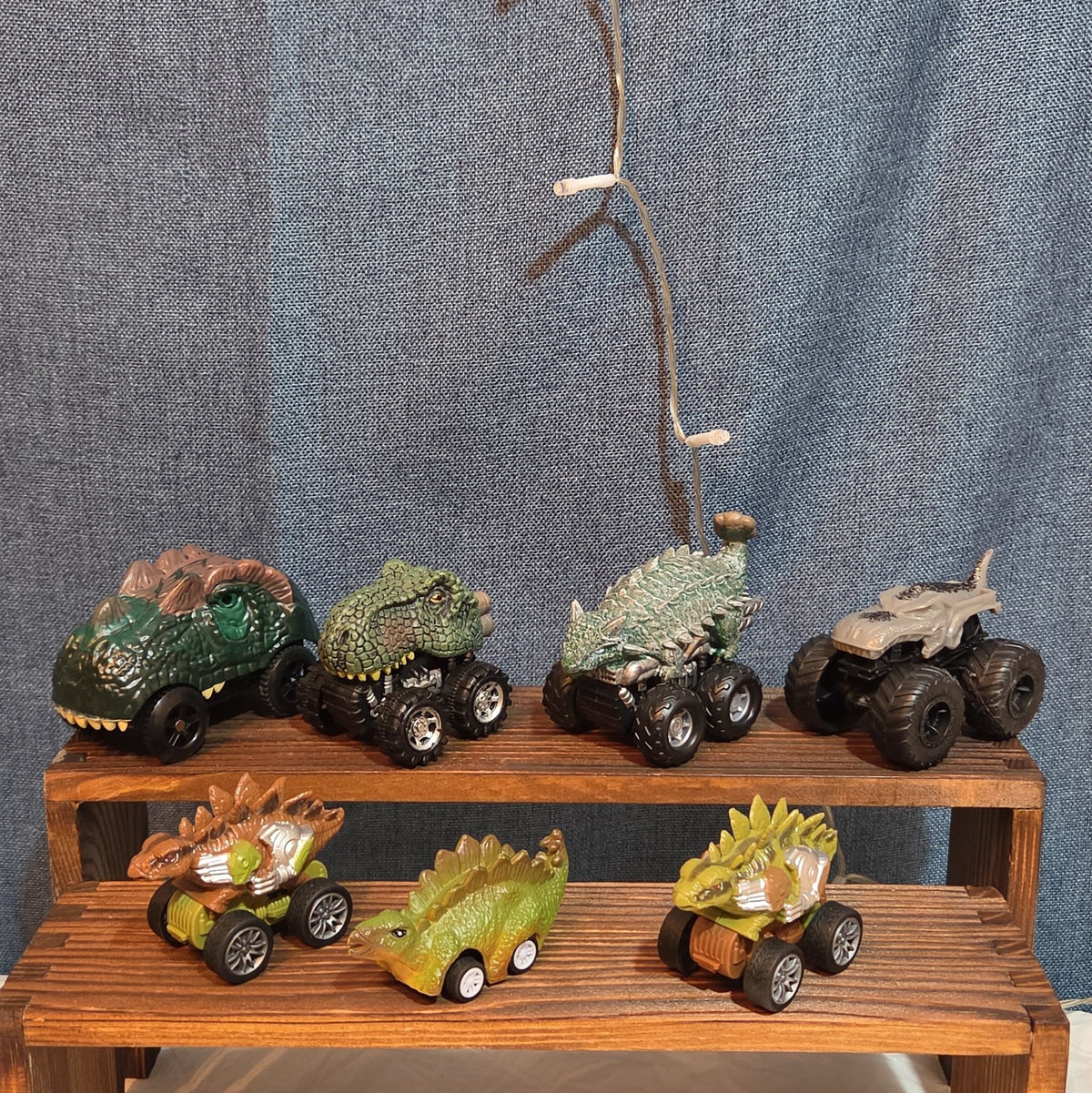 Lot Of 7 Dinosaur Monster Trucks, Vehicles Plastic