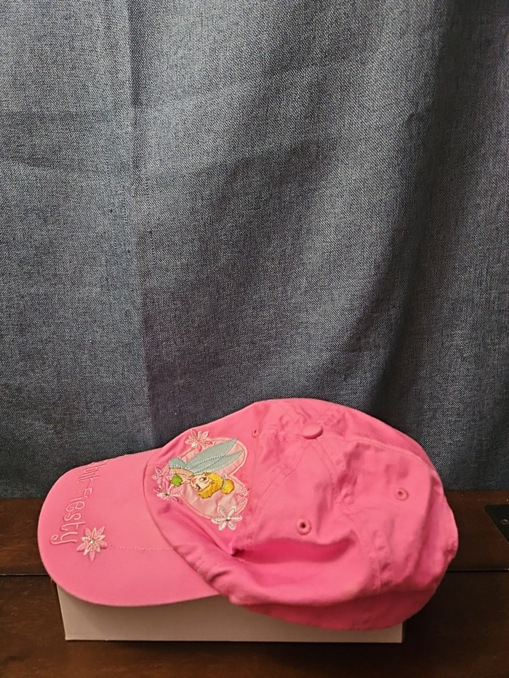 Disney Tinker Bell Hat Pink Baseball Cap "Cute but Feisty" Y2K Embroidered