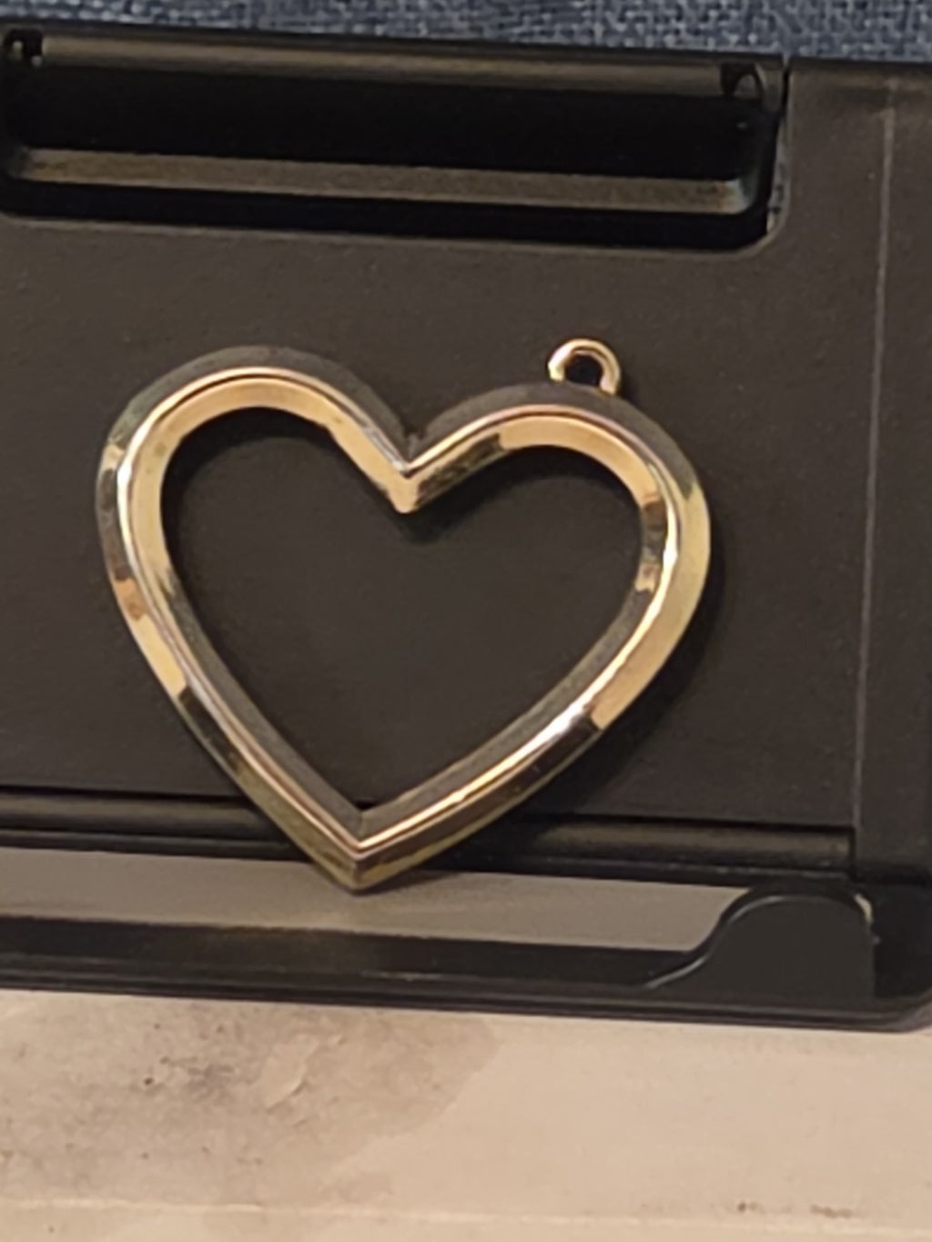 Open Heart Pendant Charm Silver Tone Vintage Y2K Vibe
