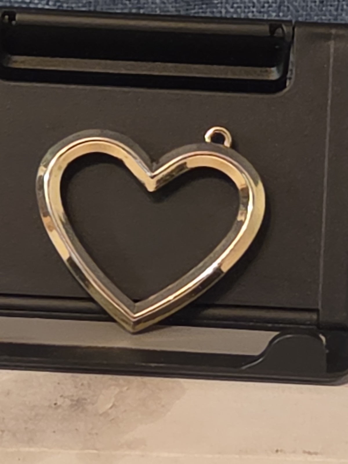 Open Heart Pendant Charm Silver Tone Vintage Y2K Vibe
