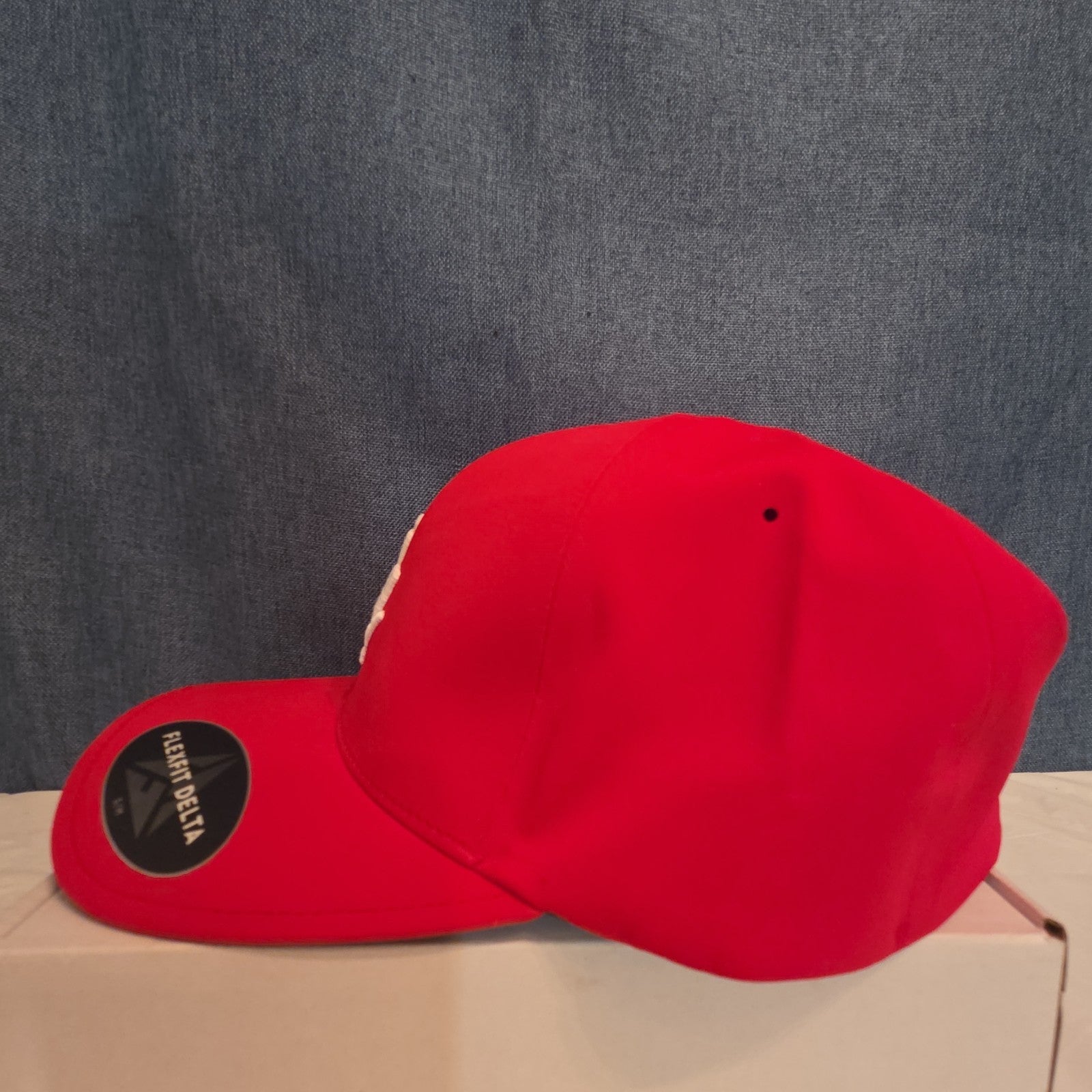 Flexfit Delta Hat SM Red Fly Embroidered Baseball Cap Fitted Performance 180