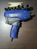 Kobalt 1/2" Air Impact Wrench + 7 Socket Set | Pneumatic Twin Hammer Tool LGA-15