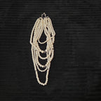 Multi Layered Faux Pearl Statement Necklace Coquette Vibe