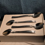 Set of 4 Hampton Silversmiths PORTFOLIO Glossy Spoons | 18/0 Stainless 208