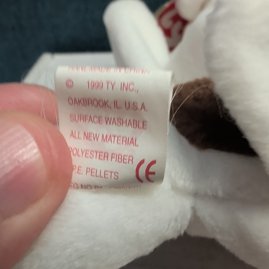 Ty Beanie Baby Butch Bull Terrier Dog 1999 Retired Plush TAG CREASE Clean 4227