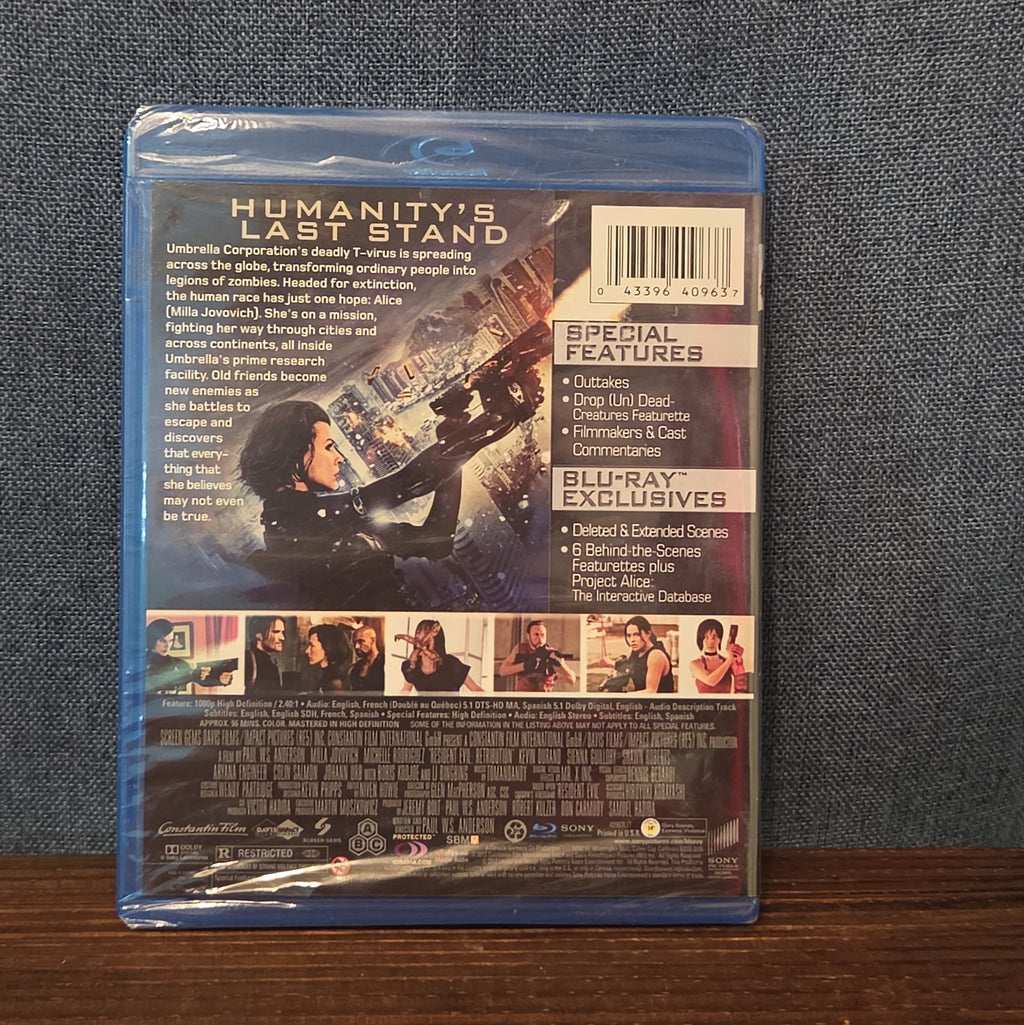 Resident Evil Retribution Blu-Ray Milla Jovovich