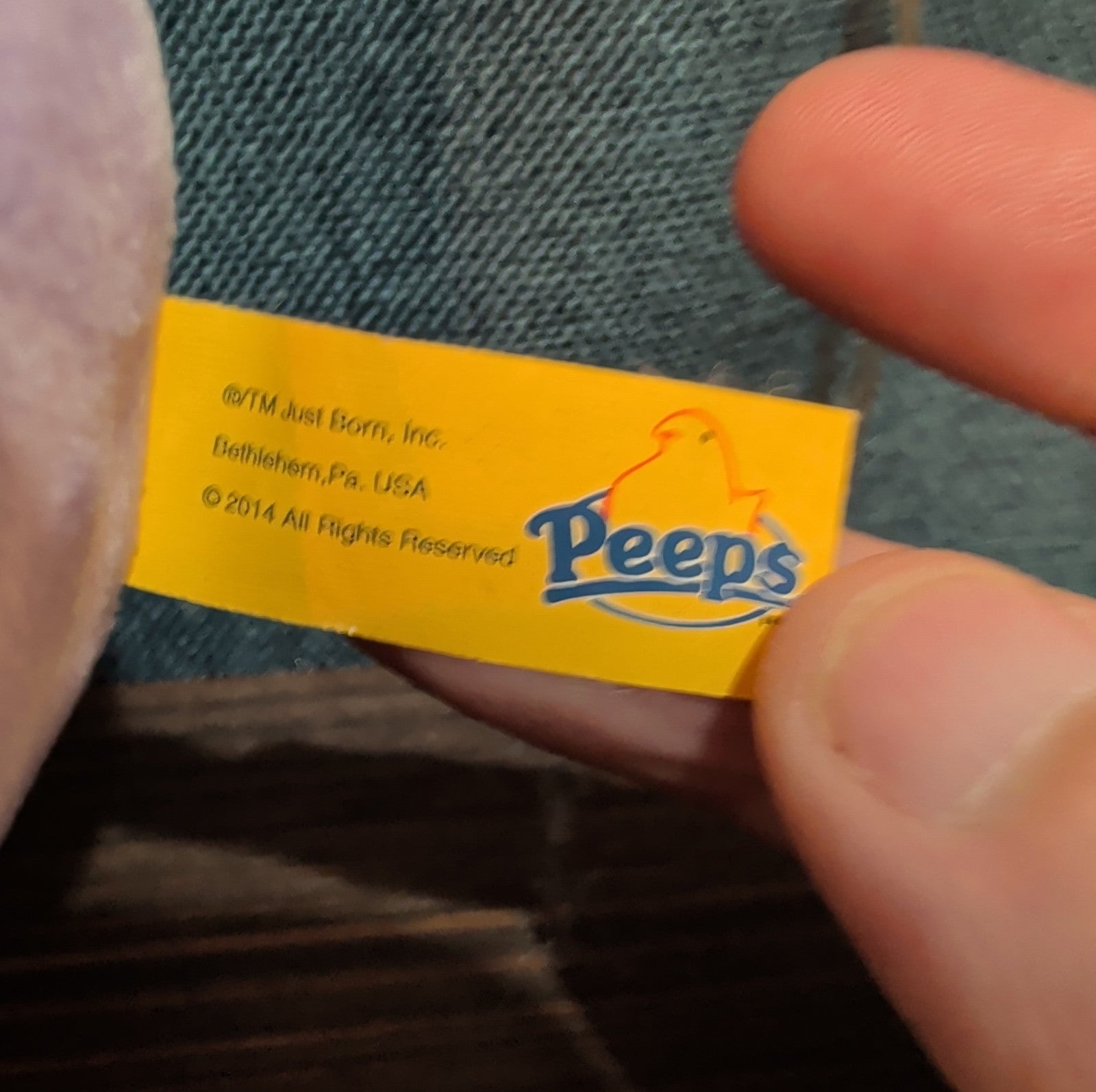 Peeps Bunny Plush Lot 4 Strawberry Tie-Dye Purple Yellow 2014
