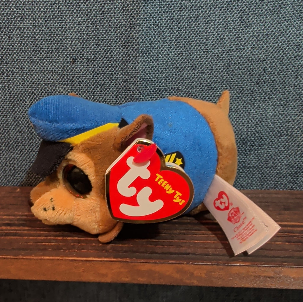 TY Teeny Tys Paw Patrol Chase 4" Stackable Plush Police Pup