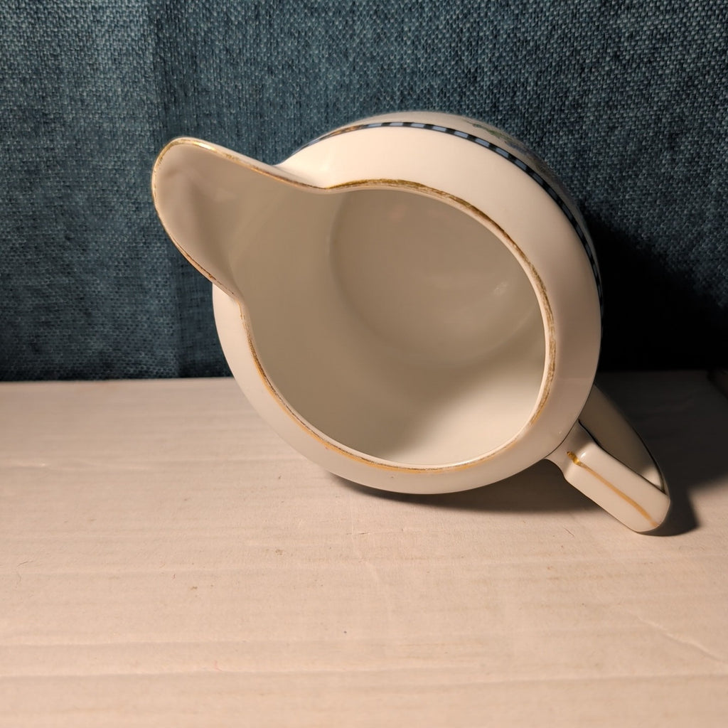 Vintage Noritake Sheridan Creamer Pitcher Art Deco Floral 1920s Gold Japan 3"