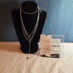 Fashion Silver Tone Multi Tier Lariat Disc Necklace Boho NIP X002Q3ZYJ